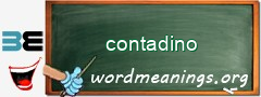 WordMeaning blackboard for contadino